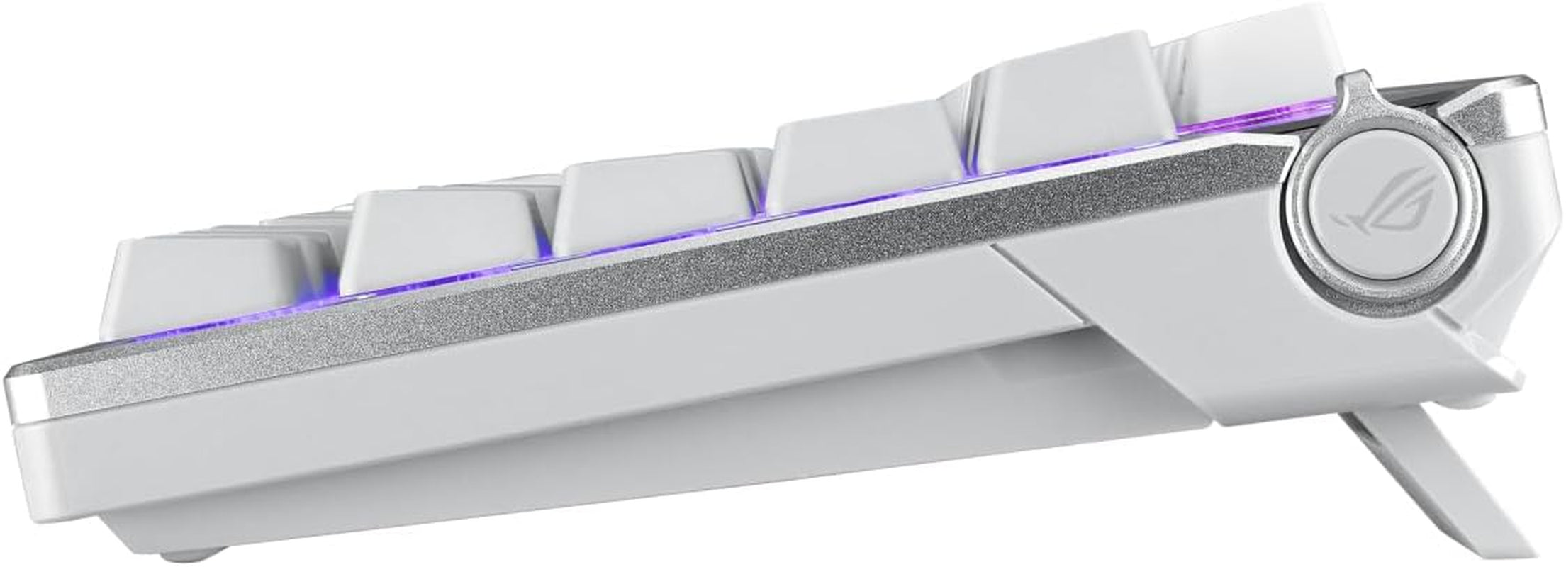 ROG Azoth White RGB Gaming Keyboard (QWERTZ Layout, 75% Keyboard Form Factor, Mechanical ROG NX Switches, OLED Display, Wireless with Bluetooth, 2.4Ghz RF, USB, Windows and Macos Mode, White)