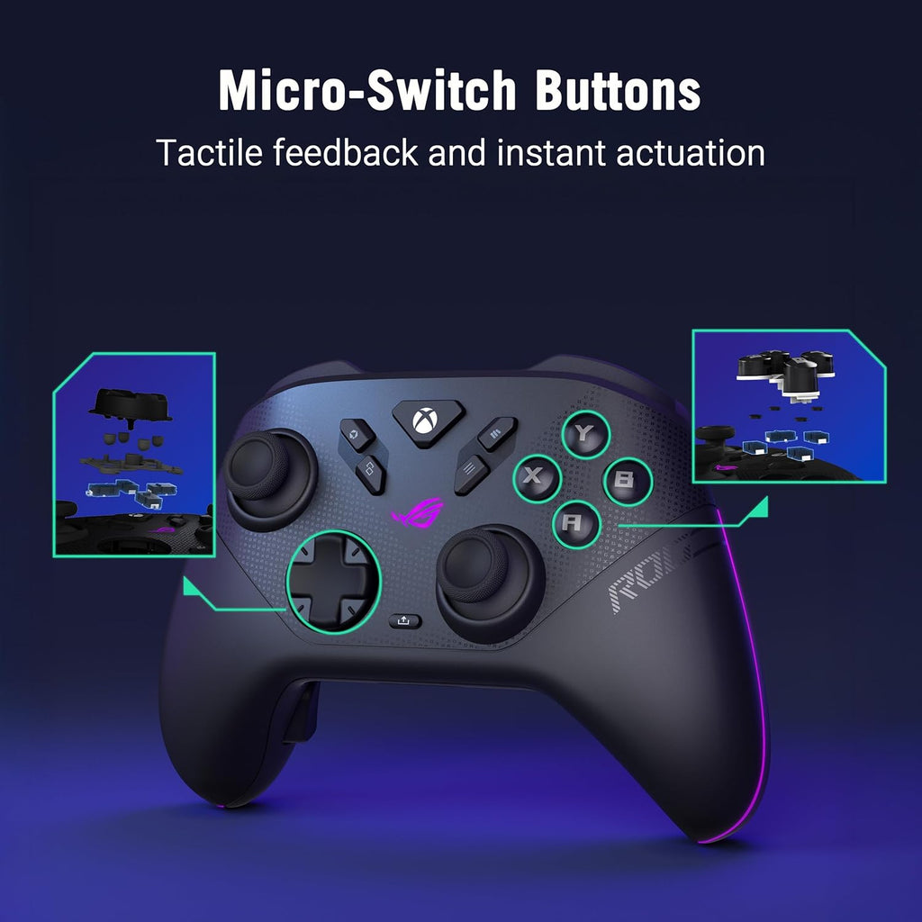 ROG Raikiri II Xbox Wireless Gaming Controller - 2.4Ghz/Bt/3.5Mm, TMR
