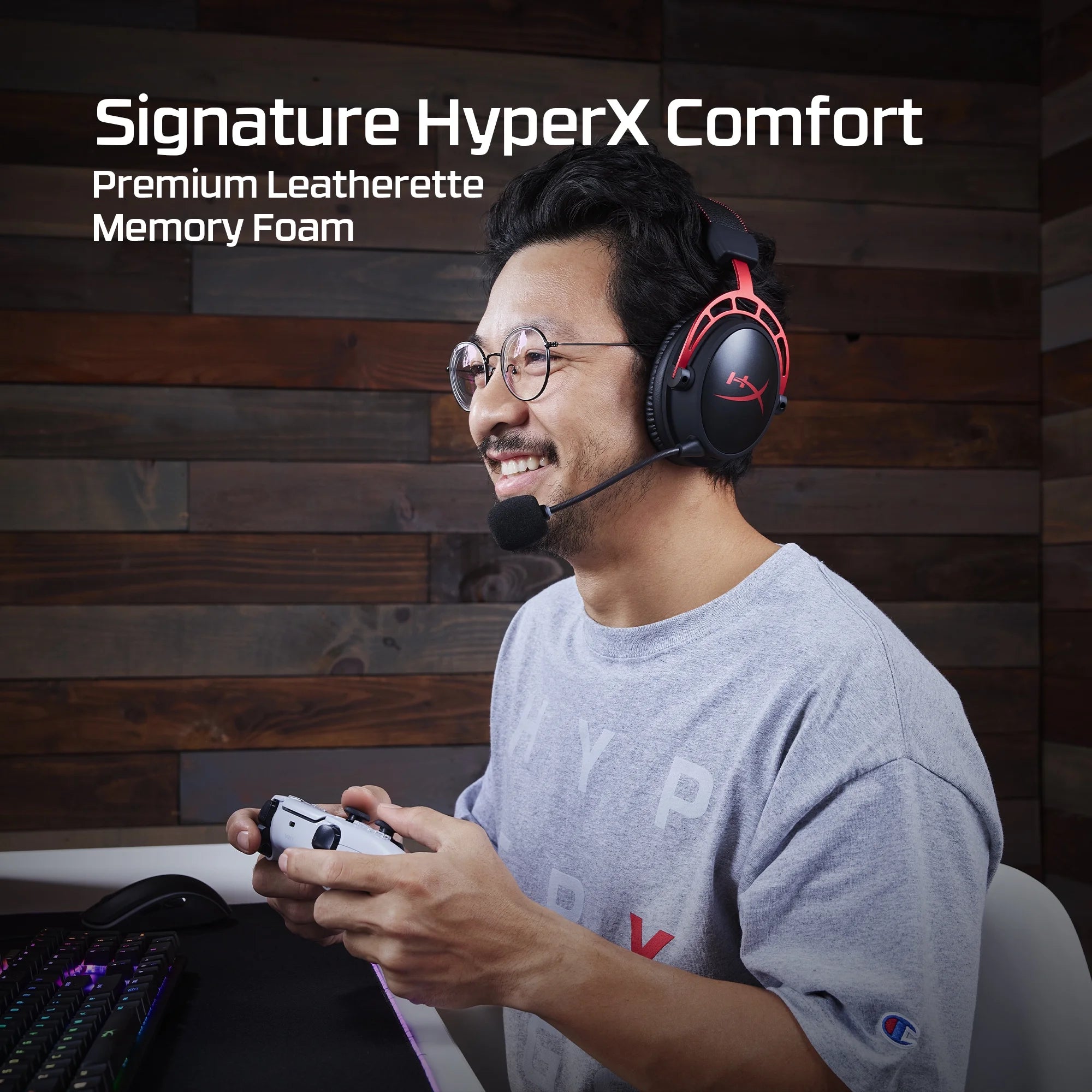 Cloud Alpha Wireless Over-Ear Gaming Headset, Red