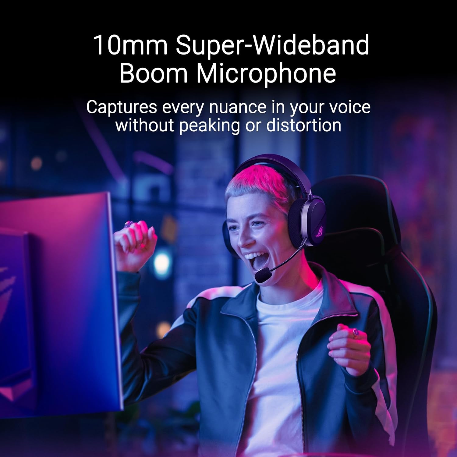 ROG Pelta Wireless Gaming Headset (BT, ROG Speednova 2.4Ghz, USB-C, Lightweight 309G, 50Mm ROG Titanium-Plated Drivers, 10Mm Super-Wideband Mic, RGB, 70HR Battery, for PC, Switch, PS5)- Black