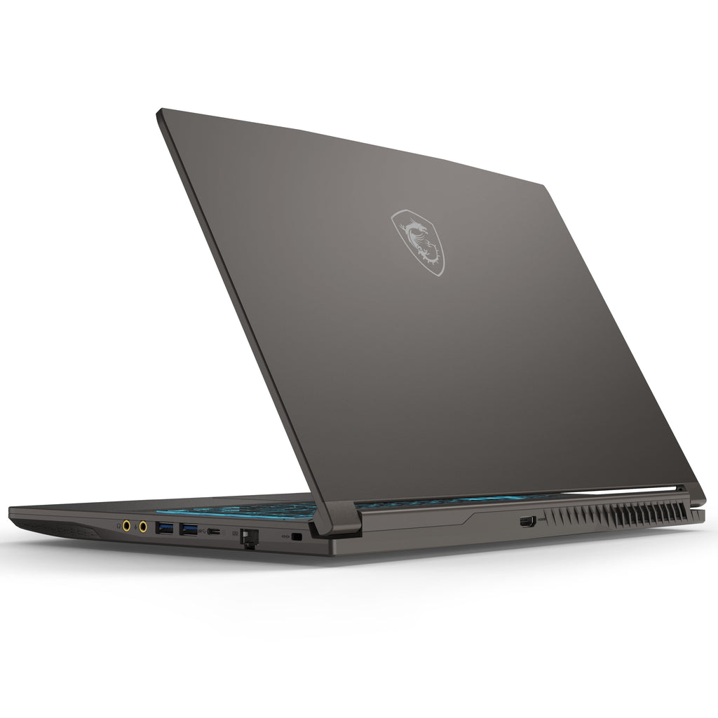 MSI Thin 15.6" Laptop – Back View – Gray Design