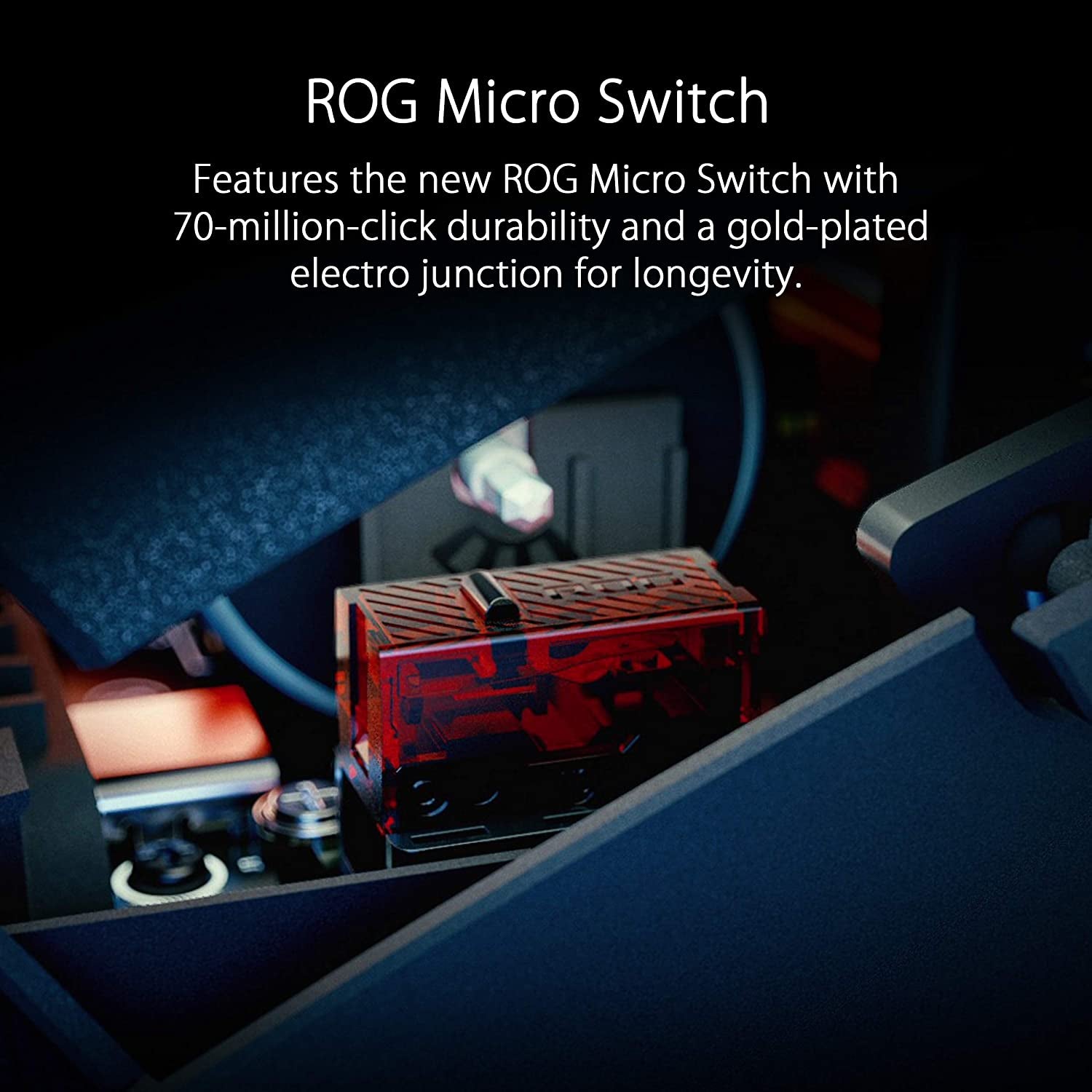 ROG Keris Wireless Gaming Mouse - Lightweight, 2.4Ghz, Bluetooth, ROG Push-Fit Switch Sockets, PBT L/R Buttons, ROG Omni Mouse Feet, ROG Paracord, Aura Sync RGB Lighting