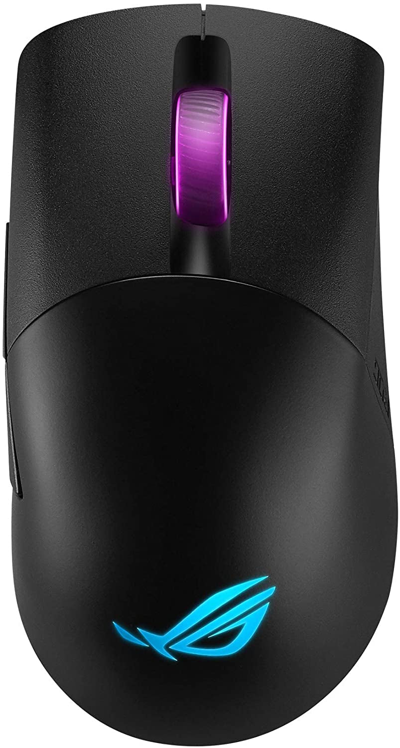 ROG Keris Wireless Gaming Mouse - Lightweight, 2.4Ghz, Bluetooth, ROG Push-Fit Switch Sockets, PBT L/R Buttons, ROG Omni Mouse Feet, ROG Paracord, Aura Sync RGB Lighting