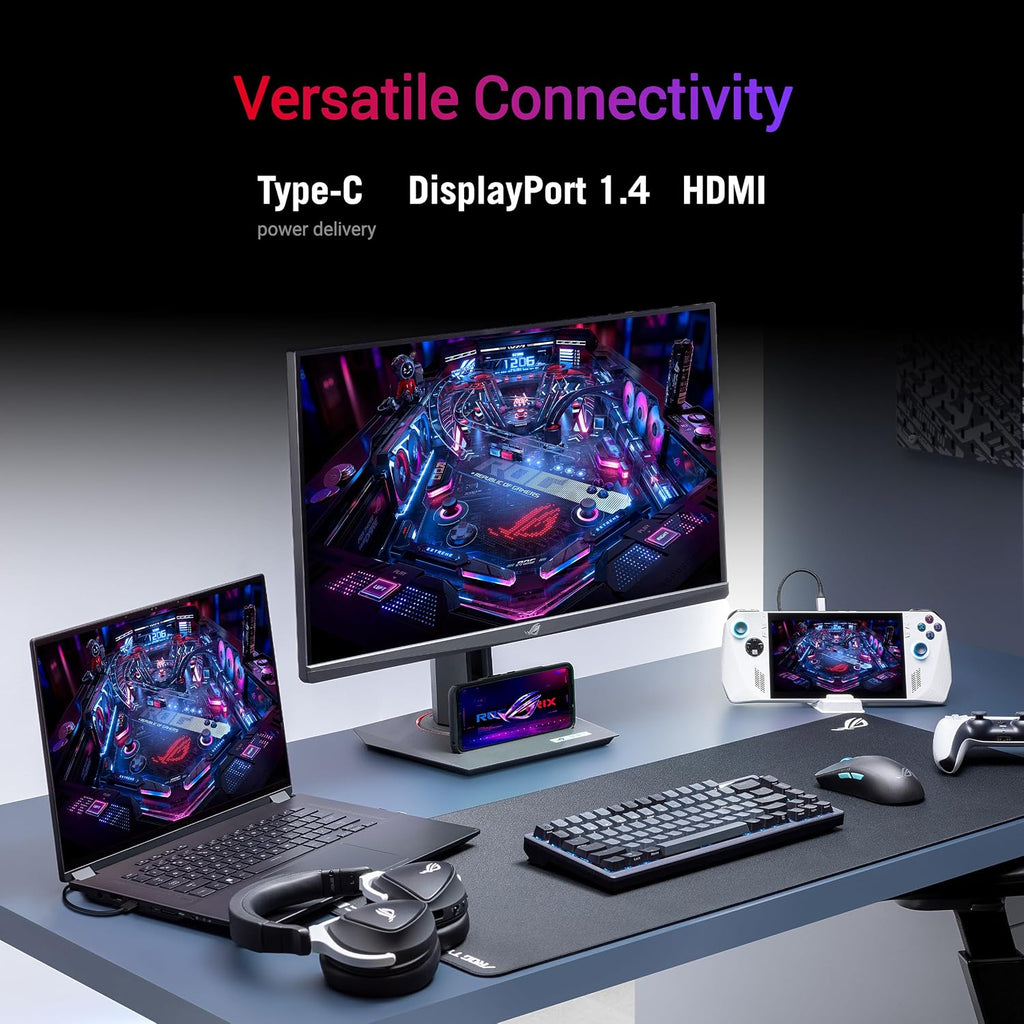ROG Strix XG279CNS 27 Inch Full HD Gaming Monitor (380 Hz, 0.3Ms Gtg, G-Sync, Freesync, Adaptivesync, Elmb-Sync, Displayhdr 400 - Fast IPS Panel, 16:9, 1920X1080, DP, HDMI, 7.5W USB-C, Ergon.)