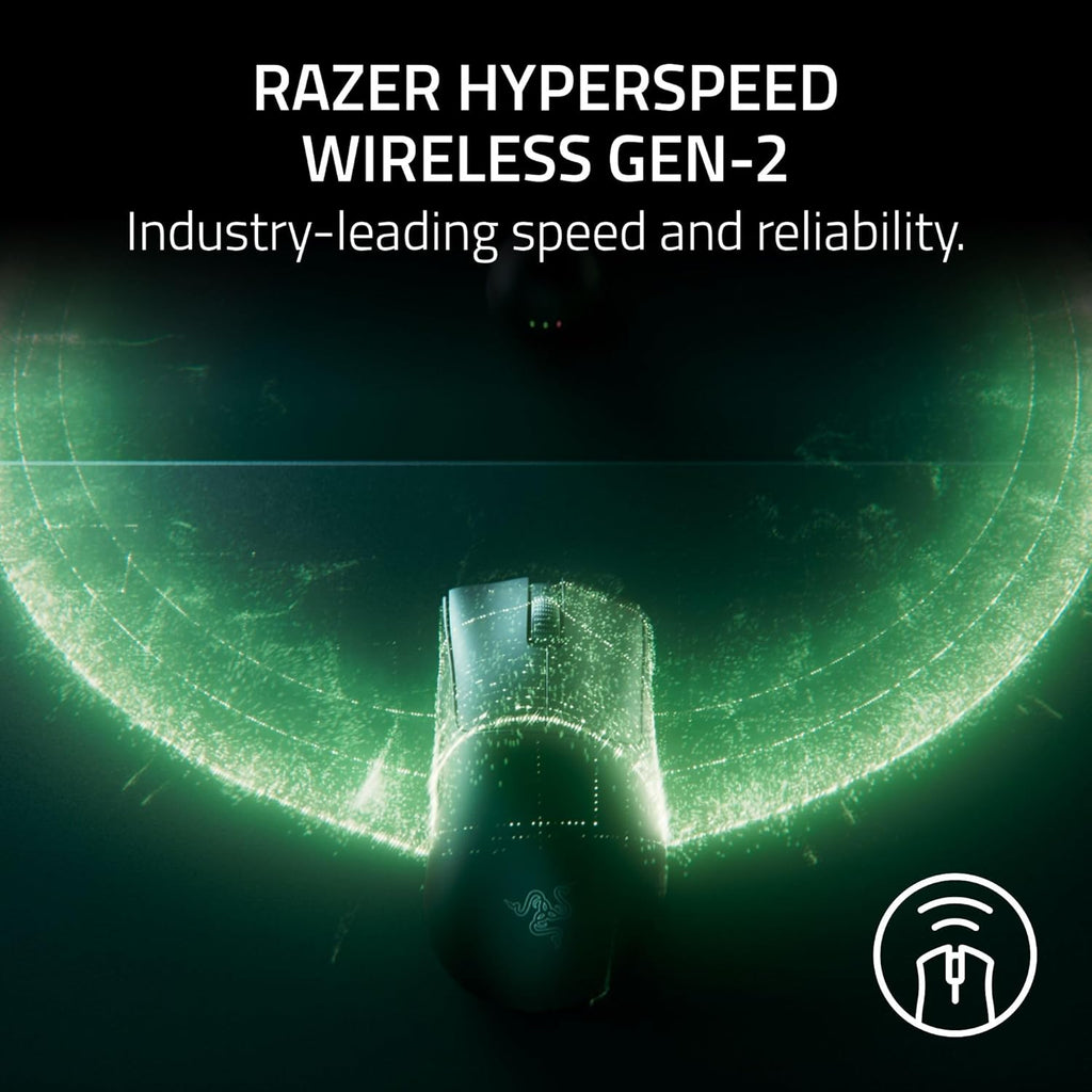 Razer Deathadder V4 Pro Wireless Gaming Mouse, 8K Polling Rate, 56G, Black | Hyperspeed Wireless Gen-2, Optical Scroll Wheel, Optical Switches Gen-4, Focus Pro 45K Sensor Gen-2, up to 150 Hr Battery